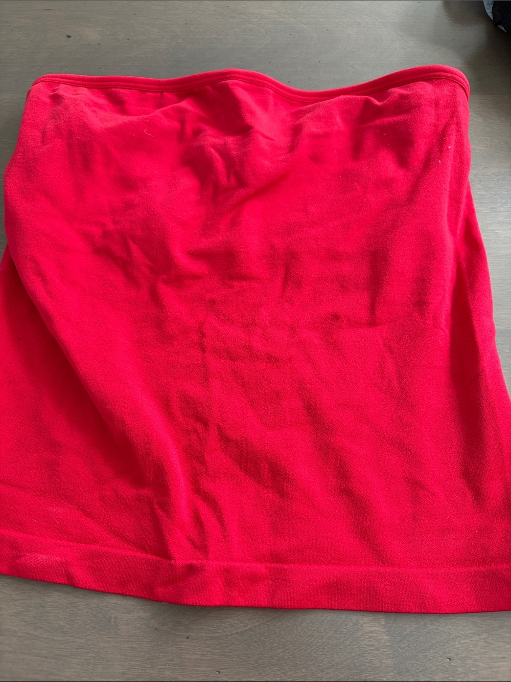 a new day Bright Red Strapless Mini Skirt